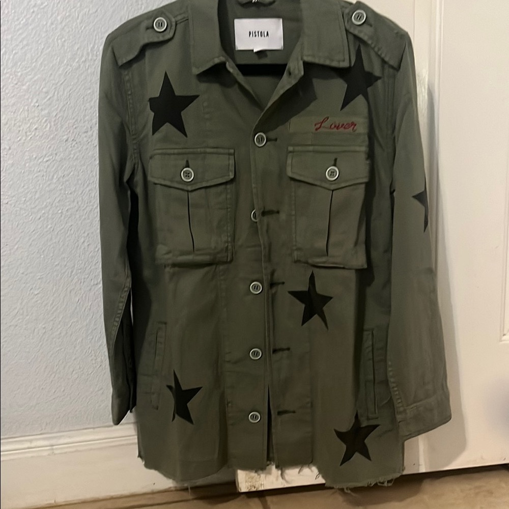 Pistola Women's Green Military Jacket royal honor small nwt